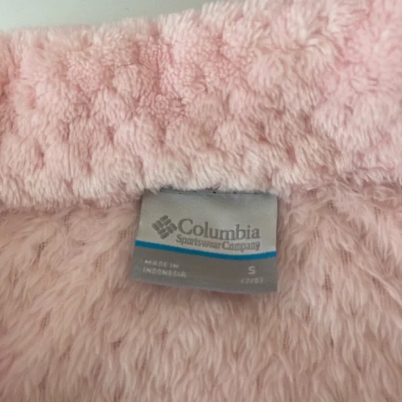 Girls Columbia Soft Pink Plush Jacket size Small (7/8) EUC - Picture 3 of 3